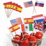 custom printing party cocktail toothpick flags for food decoration