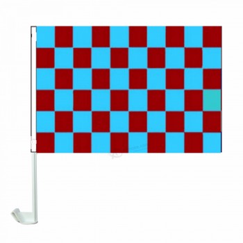 Racing sport flag red blue checker car flag