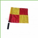 Drapeau personnalisé de sports de plein air coin football main refree
