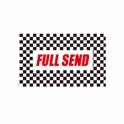 full send flag nelk nelkboys checkered racing sports, college dorm funny football fraternities parties flag banner 3x5