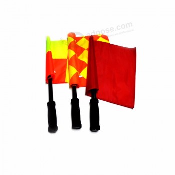 Outdoor-Feld Sportgeräte benutzerdefinierte gedruckt kleine Flagge Sportspiel Flagge Fußball Set Training Rennflaggen