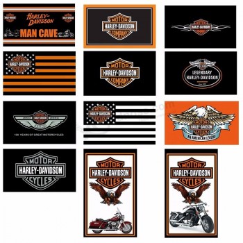 Promotion extérieure 3x5ft sublimation personnalisée polyester moto moto sport décoratif impression drapeau de sport