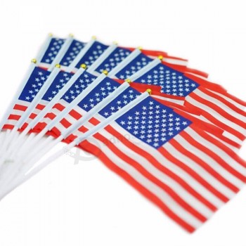 Drapeau à petite main agitant mini drapeau national Drapeau à main imprimé personnalisé à vendre