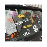 Personnalisé résistant aux UV extérieur durable étanche fenêtre logo transfert pare-chocs vinyle voiture autocollant