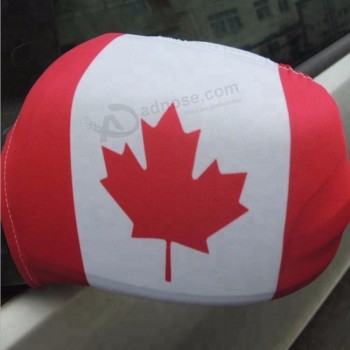 Fabrik angepasste Spandex-Flagge Werbung Kanada Autospiegel Abdeckung Flagge