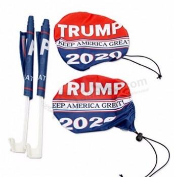 Hot sales 2020 Side Mirror Cover Flags Donald Trump Car Flag with Pole