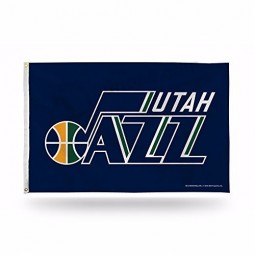 Venta caliente 3x5 pies equipo de baloncesto de la NBA estadounidense tela de poliéster bandera de jazz de utah