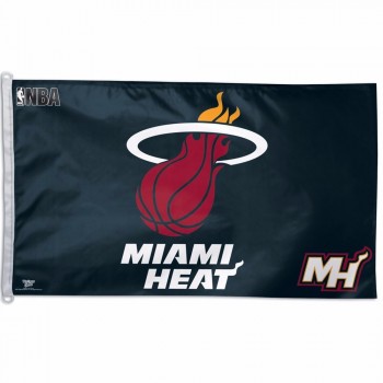 Drapeau polyester personnalisé 3 * 5 NBA Miami Heats Flag drapeau de l’équipe sportive
