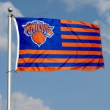 3 * 5英尺聚酯纽约尼克斯队NBA标志旗帜和横幅