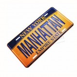 Custom high visibility reflective license plate for car