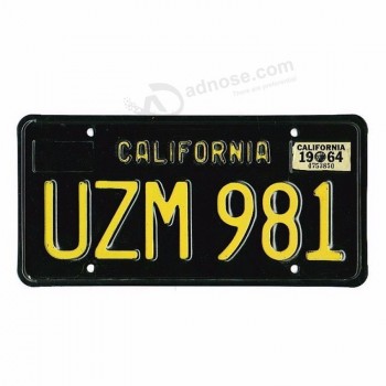 Custom aluminum USA car vehicle number license plate