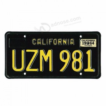 Plaque d’immatriculation de véhicule de voiture américaine en aluminium personnalisé