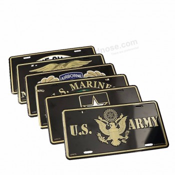 Standard Size Aluminum Professional Customized Number Car Decorative License Plate