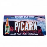 Ninguna placa de matrícula de aluminio decorativa en relieve personalizada MOQ de EE. UU.