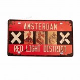 fabriek groothandel op maat product is gepersonaliseerde souvenir auto decoratieve metalen aluminium bord nummer kenteken