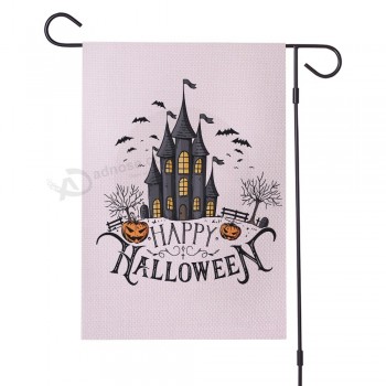 Vente chaude promotionnelle Hallowmas Noël Drapeau de jardin en polyester personnalisé