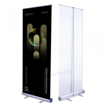 Matériau en aluminium Nouveau support de bannière enroulable à défilement debout