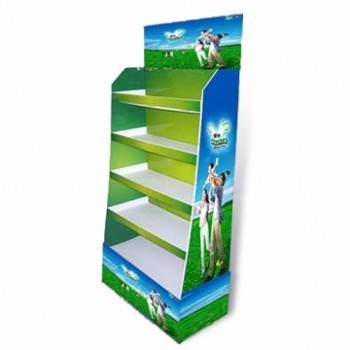 Présentoir en carton de papier de sol personnalisé de haute qualité