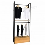 Présentoir de vêtements en métal au sol meubles de magasin suspendu Présentoir à vêtements