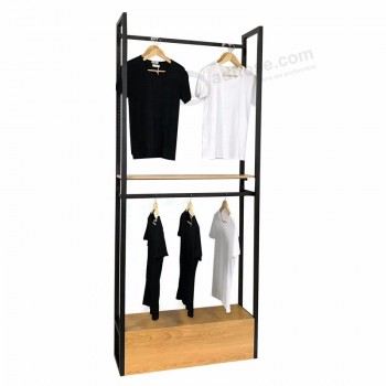 Présentoir de vêtements en métal au sol meubles de magasin suspendu Présentoir à vêtements