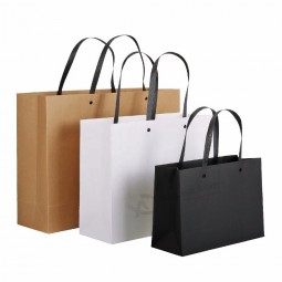 カスタムリサイクル可能なツイストハンドルプリントショッピングブラウンクラフト紙バッグ