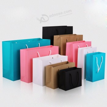 Custom Luxury Bouquet Clothing Shopping Retail Black Paper Bags With Logo Print