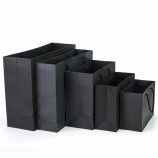 Роскошный бутик-упаковка на заказ с печатью черная личная этикетка подарочная бумага сумка формата А4