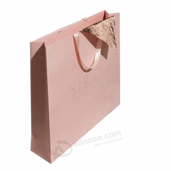 prenda kraft impreso regalo embalaje boutique bolsa de papel