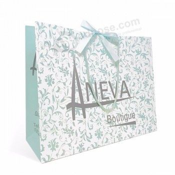 Sacos de presente de papel de embalagem personalizada de luxo com seu próprio logotipo, embalagem de natal Saco de compras tyvek Paper Bag