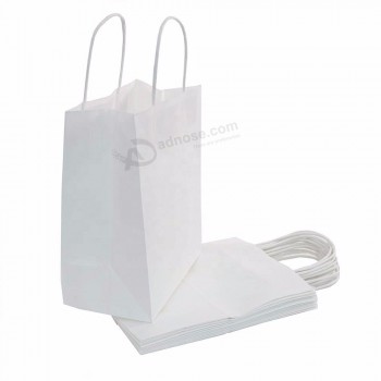 sacchetto di carta kraft personalizzato di alta qualità all'ingrosso con manico