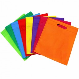 cheap party gift poly Non-woven bags die cut handles spunbond tote bag