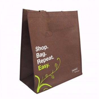 borsa non tessuta su ordinazione promozionale di alta qualità dei sacchetti della spesa non tessuta con il logo della stampa