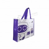 bolsas de compras impresas personalizadas bolsa de asas reciclable no tejida de feria comercial