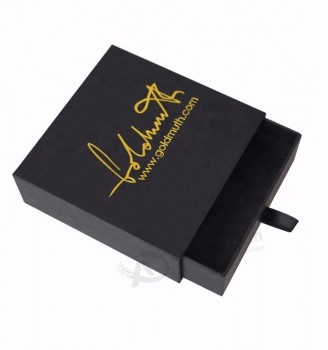Luxury custom logo hot stamping packaging drawer gift boxes