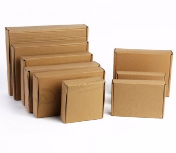 Boîte d’emballage d’expédition en carton ondulé en papier kraft brun recyclé de haute qualité
