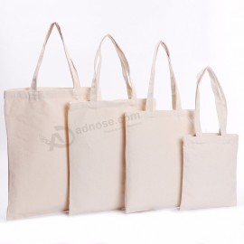 Customizable eco-friendly reusable cotton canvas tote bag, 8oz 10oz 12oz grocery shopping canvas bag with custom logo