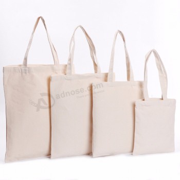 Customizable eco-friendly reusable cotton canvas tote bag, 8oz 10oz 12oz grocery shopping canvas bag with custom logo