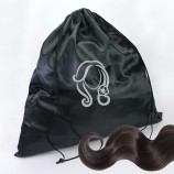 Logo personnalisé 20x25cm Poussière de chaussure Cadeau Emballage Pochettes Grands Sacs en satin à cordon de serrage