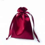 Haute qualité bijoux en soie cadeau poussière pochette perruque cheveux Emballage cordon de serrage petit sac en satin