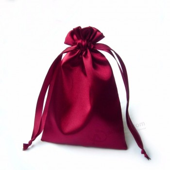 Haute qualité bijoux en soie cadeau poussière pochette perruque cheveux Emballage cordon de serrage petit sac en satin