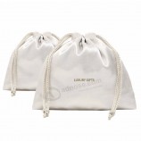 Fabrication d’emballage sac à main chaussure cordon de serrage couverture blanche petit sac en satin de soie coton sac à poussière personnalisé pour sac à main sac en satin
