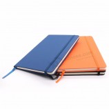 A5 Pu Notebook Cahier à couverture rigide de couleur rouge avec bande élastique Papier Carnet de notes
