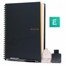 Elfinbook 2.0 A5 Cahier à spirale Couverture personnalisée Carnet intelligent Cahier réutilisable effaçable Cloud App Note Book
