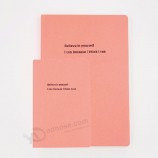 Carnet de notes de journal à couverture souple en cuir PU personnalisé avec couleur néon