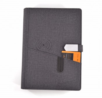 8000 mah banco de potência planejador diário livro de nota caderno de carregamento sem fio com powerbank e USB
