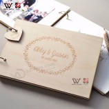 2020 mejor álbum de fotos hecho a mano de madera natural de moda DIY proteger fotos