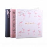 tampa personalizada personalizada parafuso de impressão pós encadernado em branco folha interna transparente 4x6 100 fotos bebê, álbuns de fotos de casamento
