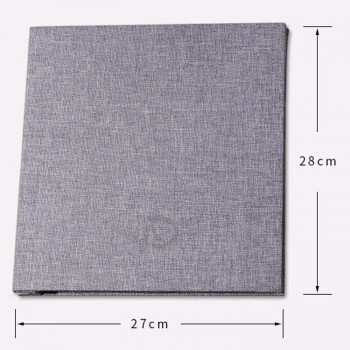 26 * 27cm 3 couleurs auto-adhésif album photo couverture tissu album de scrapbooking 20 feuilles double face pages couverture en lin bricolage album photo