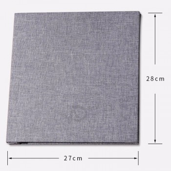 26*27cm 3 Colors Self Adhesive Photo Album Fabric Cover Scrapbook Album 20 Sheets Double Sided Pages Linen Cover DIY Photo Album