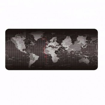 Grande taille forme personnalisée microfibre caoutchouc jeu carte du monde tapis de souris grand tapis de souris personnalisé